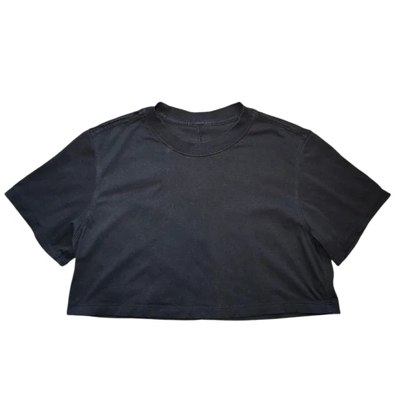 Lululemon Cates Crop Tee - Black - Picture 1 of 5
